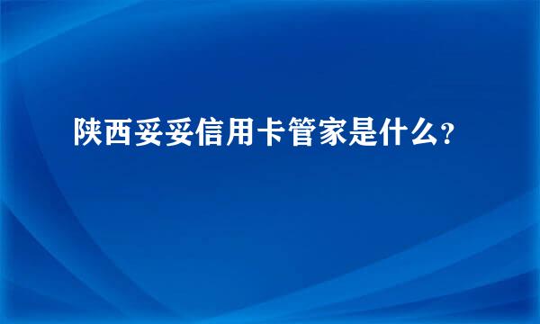 陕西妥妥信用卡管家是什么？