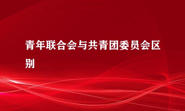 青年联合会与共青团委员会区别