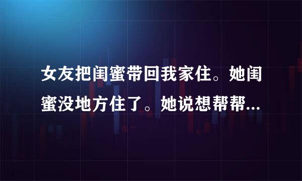 女友把闺蜜带回我家住。她闺蜜没地方住了。她说想帮帮她。让我睡沙发。都睡了一个月沙发了。不知道还要睡