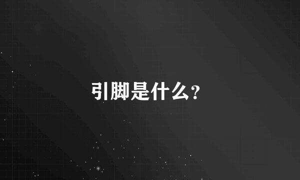 引脚是什么？