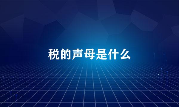 税的声母是什么