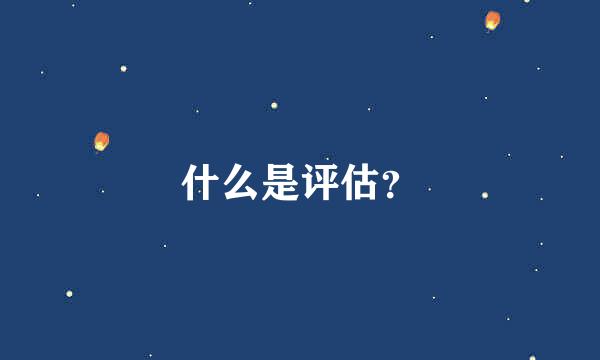 什么是评估？