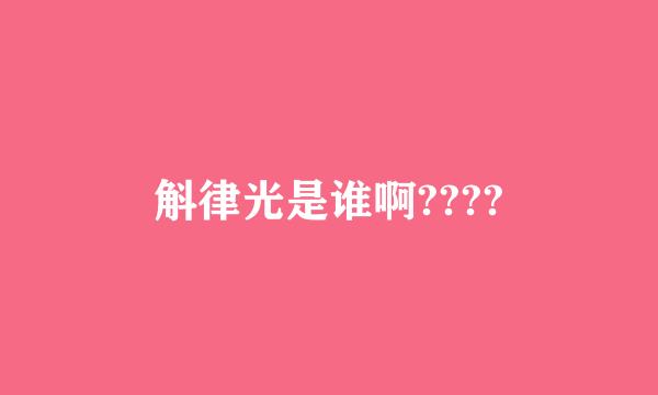 斛律光是谁啊????