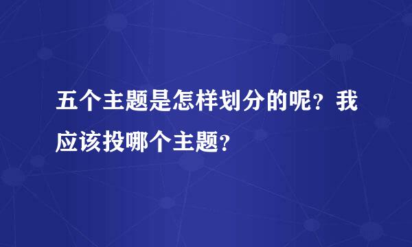 五个主题是怎样划分的呢？我应该投哪个主题？