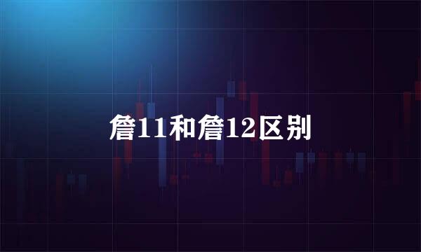 詹11和詹12区别