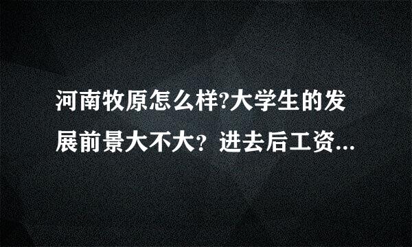 河南牧原怎么样?大学生的发展前景大不大？进去后工资及福利待遇怎么样啊？谢谢