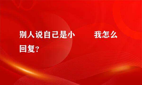 别人说自己是小啰啰 我怎么回复？