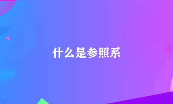 什么是参照系