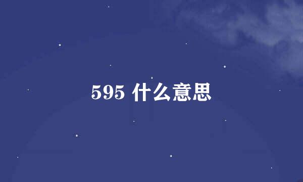 595 什么意思