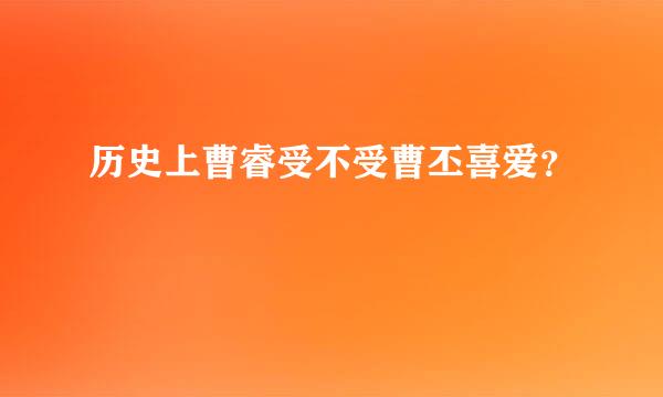 历史上曹睿受不受曹丕喜爱？