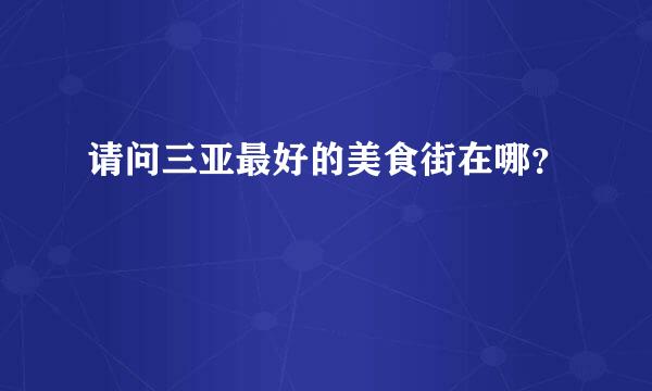 请问三亚最好的美食街在哪？