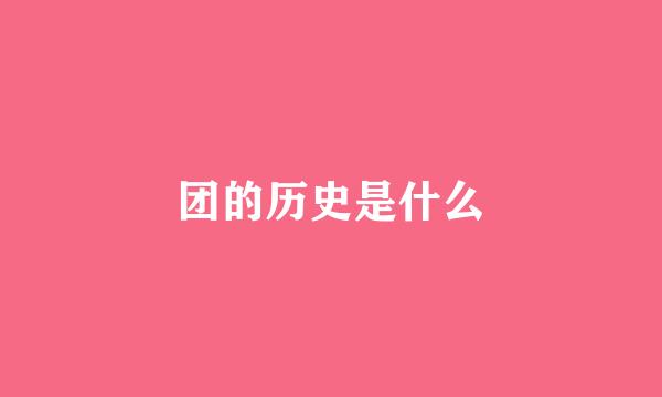 团的历史是什么