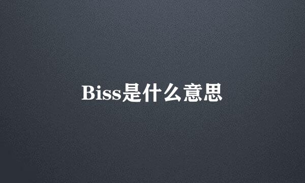 Biss是什么意思