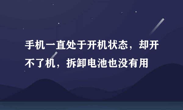 手机一直处于开机状态，却开不了机，拆卸电池也没有用