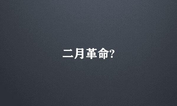 二月革命?