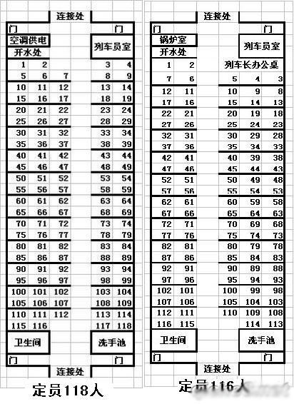 t128座位分布图3车47号