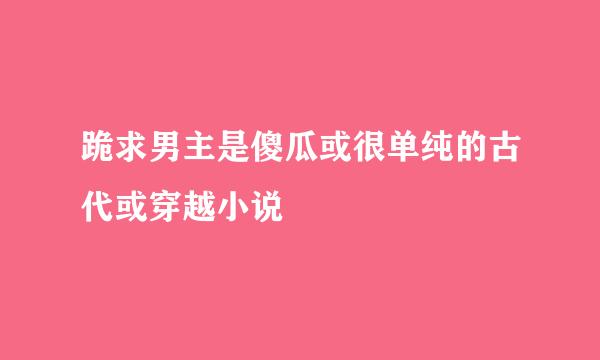 跪求男主是傻瓜或很单纯的古代或穿越小说