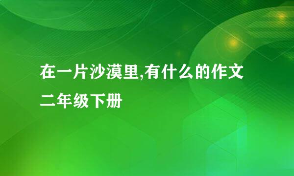 在一片沙漠里,有什么的作文二年级下册