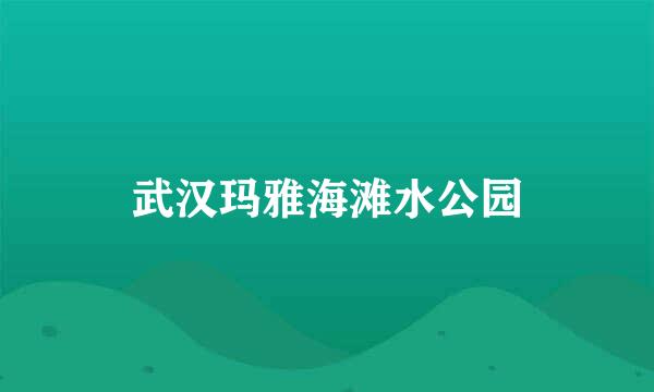 武汉玛雅海滩水公园