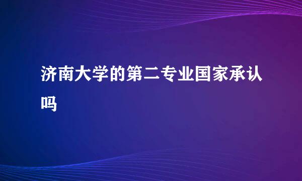 济南大学的第二专业国家承认吗