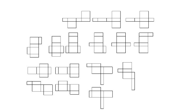正方体一共有多少种展开图