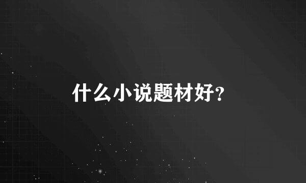 什么小说题材好？