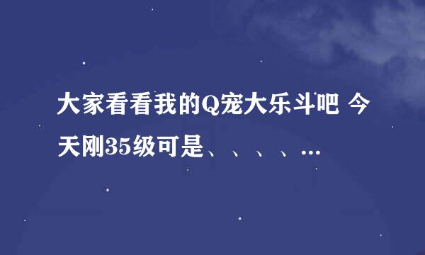 大家看看我的Q宠大乐斗吧 今天刚35级可是、、、、、、、、大家说有希望吗？要洗号吗？