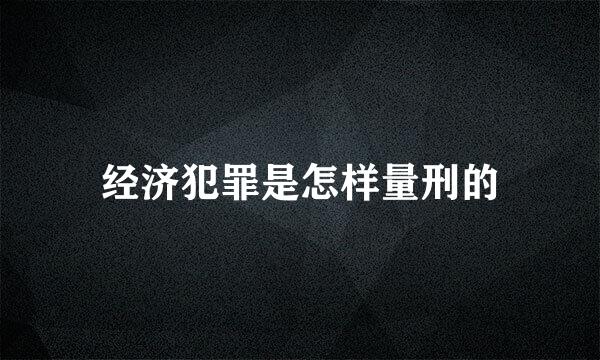 经济犯罪是怎样量刑的