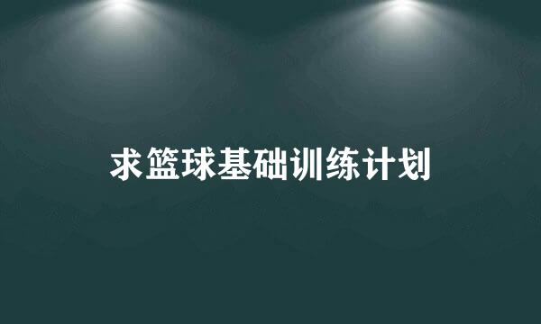 求篮球基础训练计划