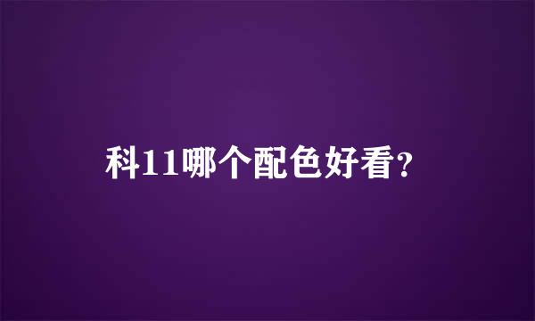 科11哪个配色好看？