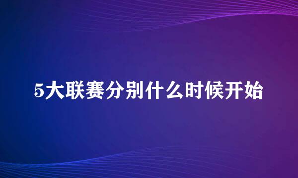 5大联赛分别什么时候开始