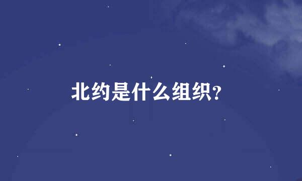 北约是什么组织？