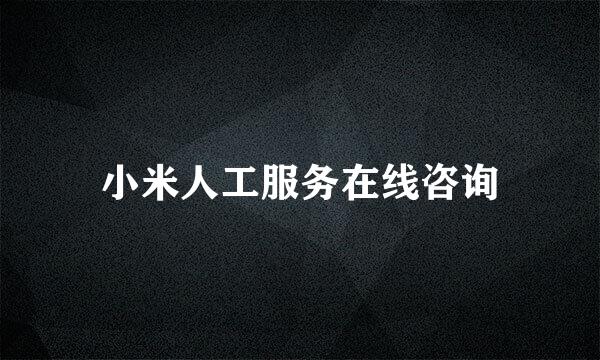 小米人工服务在线咨询