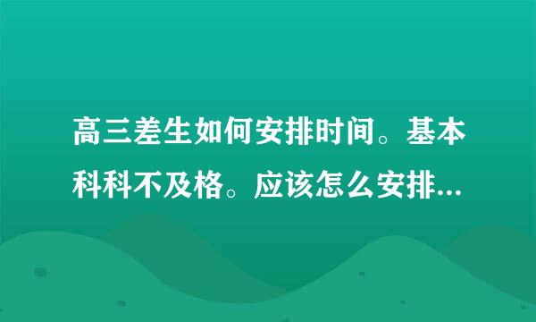 高三差生如何安排时间。基本科科不及格。应该怎么安排求份详细的作息时间安排表。我有信心冲二本