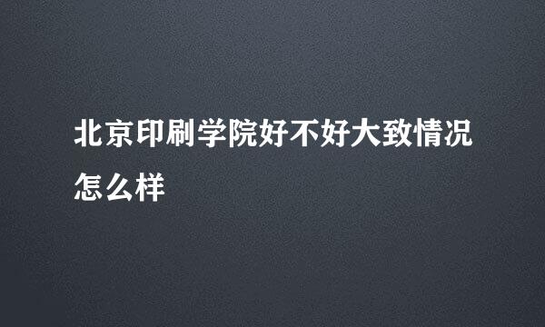 北京印刷学院好不好大致情况怎么样