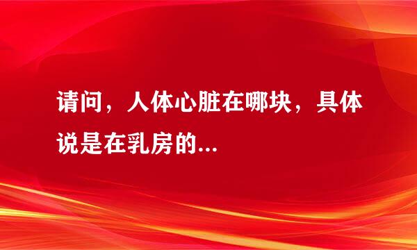 请问，人体心脏在哪块，具体说是在乳房的...