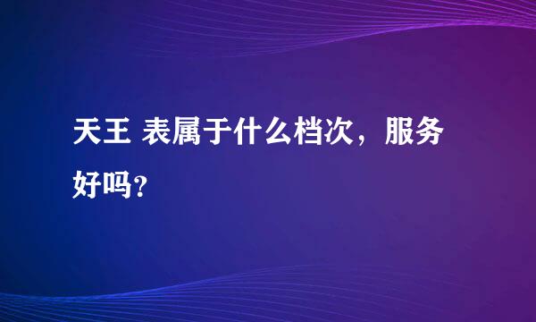 天王 表属于什么档次，服务好吗？