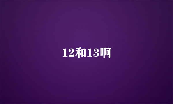 12和13啊