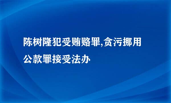 陈树隆犯受贿赂罪,贪污挪用公款罪接受法办