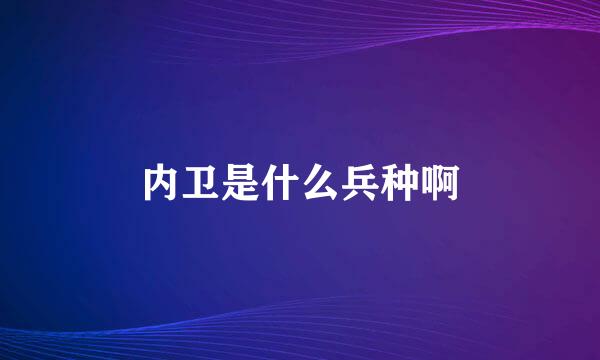 内卫是什么兵种啊