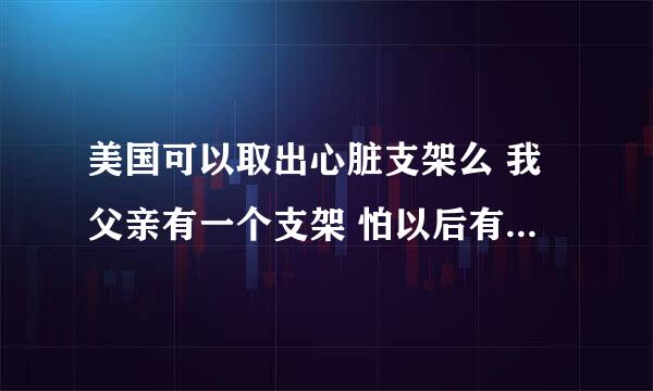 美国可以取出心脏支架么 我父亲有一个支架 怕以后有危险 本来可以不做的被医生骗