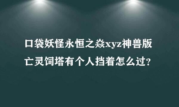 口袋妖怪永恒之焱xyz神兽版亡灵饲塔有个人挡着怎么过？