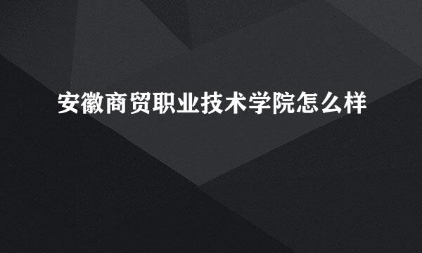 安徽商贸职业技术学院怎么样