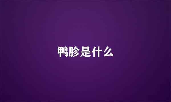 鸭胗是什么