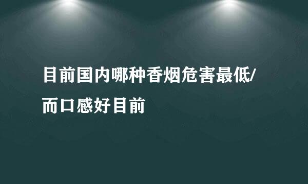 目前国内哪种香烟危害最低/而口感好目前