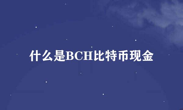 什么是BCH比特币现金