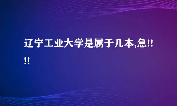 辽宁工业大学是属于几本,急!!!!