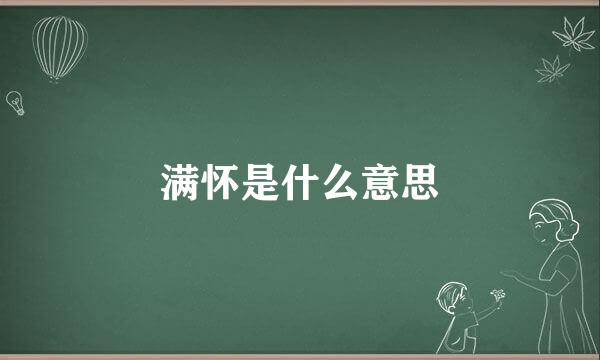 满怀是什么意思