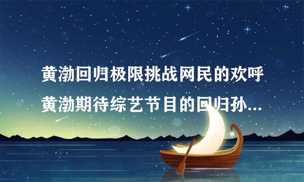 黄渤回归极限挑战网民的欢呼黄渤期待综艺节目的回归孙红雷再集结