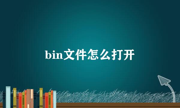 bin文件怎么打开